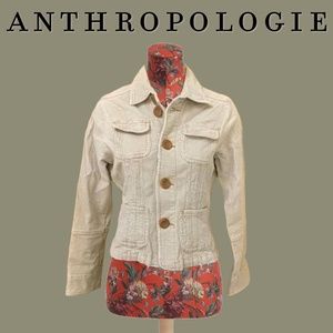 ANTHROPOLOGIE - Tulle Beige Corduroy Jacket – size M
